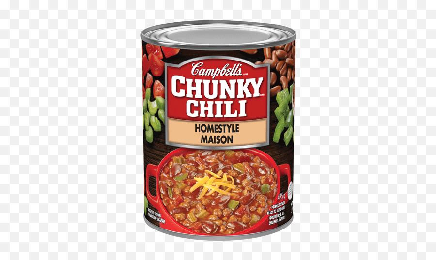 Campbellu0027s Chunky Homestyle Chili 425 G - Campbell Company Campbells Chunky Chili Homestyle Emoji,Bowl Of Chili Emoticon
