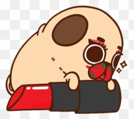 Pugliepug Sticker By Crystall - Puglie Make Up Emoji,Puglie Pug Emojis