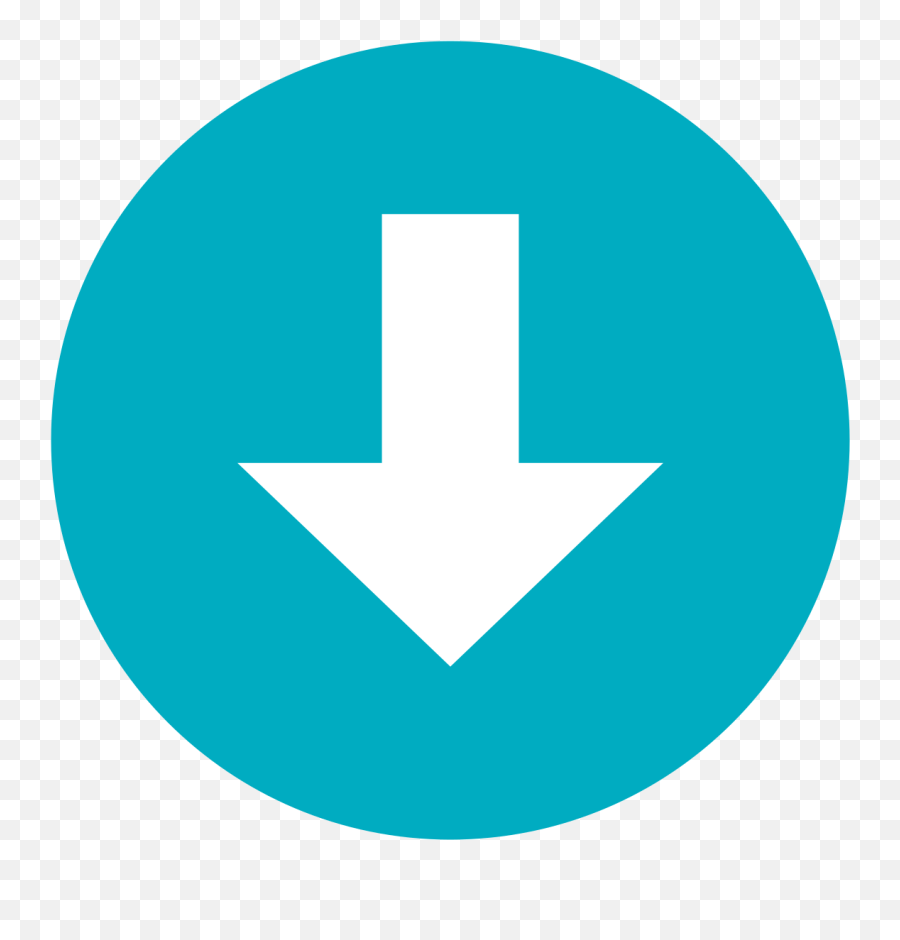 Fileeo Circle Cyan White Arrow - Downsvg Wikimedia Commons Arrow Down Red Circle Emoji,Down Pointing Index Emoji Png