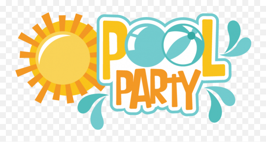 Clipart Swimming Pool Party Clipart - Pool Party Words Emoji,Emoji Pool Party