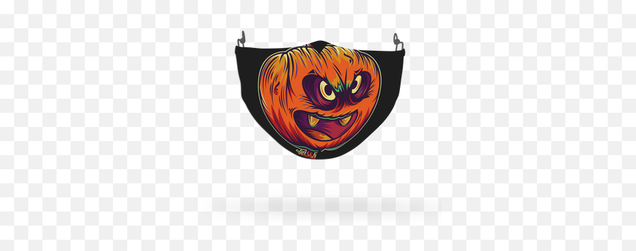 Horror Pumpkin Pattern Face Covering - Handbag Style Emoji,Ghost Emoji Pumpkin Stencil