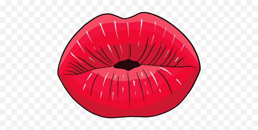 Via Giphy - Lip Care Emoji,Kiss Emoji Makeup