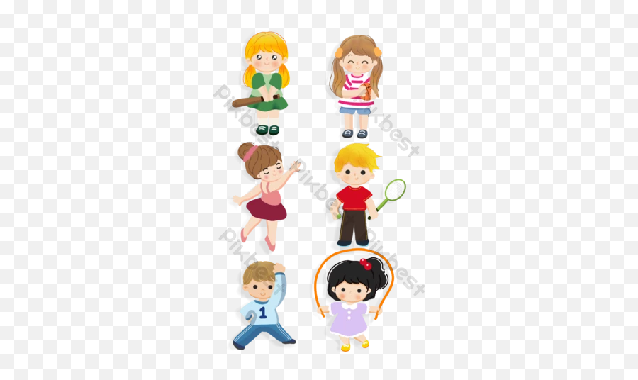 Kids Cartoon Png Images Free Psd Templatespng And Vector Emoji,Emoji Of Girl Jumping Rope