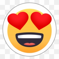 Smiling Face With Heart Eyes Emoji 25mm Centre Disc,Eye Popping Emoji Transparent