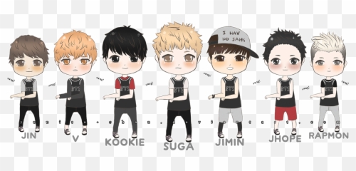 Bts Cartoon Drawing Posted By - Cartoon Drawing Bts Emoji,Bts Animal Emojis
