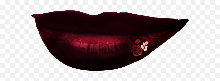 Lips Red Flowers Levre Rouge Fleurs - Dog Bed Emoji,Rose In Mouth Emoji
