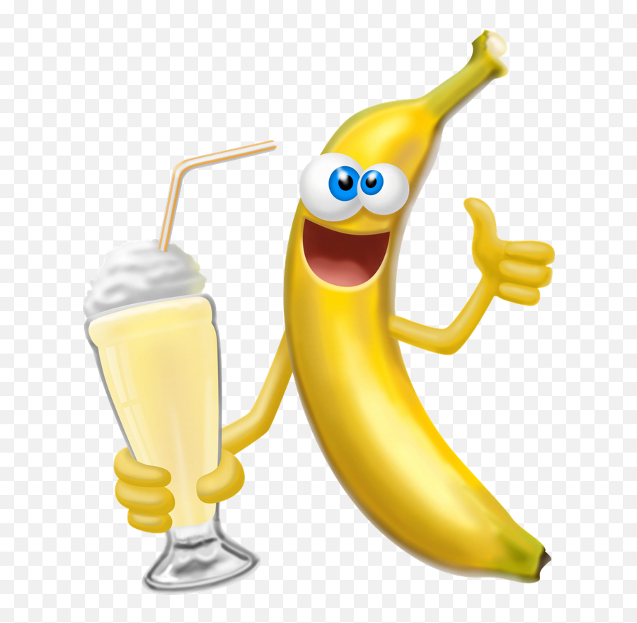 Clipart Banana Emoji Picture - Banana Milk Shake Gif,Banana Emoji