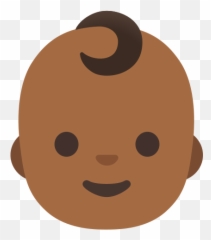 Baby Medium - Dark Skin Tone Emoji Emoji Bébé,How To Change Emoji Skin Color Android