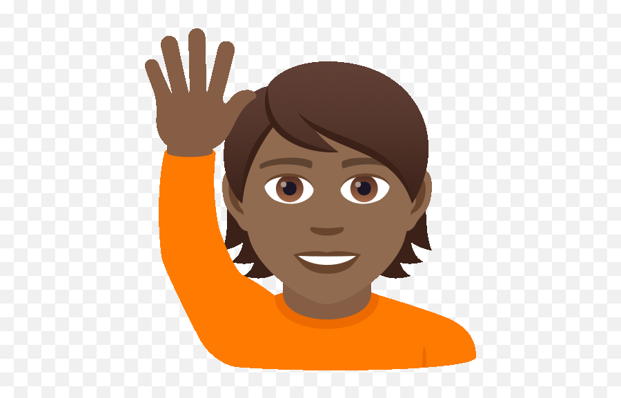 Raising Hand Joypixels Gif - Aji Noren Emoji,Raising Hands Emoji
