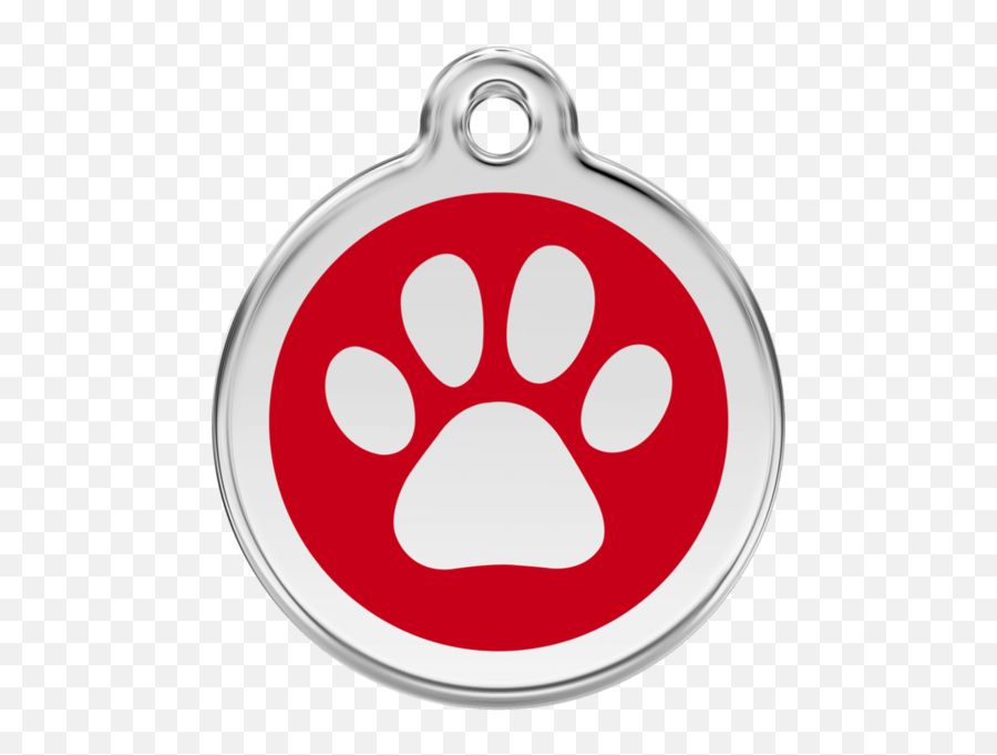 Details About Red Dingo Enamel Paw Print Tag Red - Lifetime Guarantee Cat Dog Pet Id Tag Pootafdruk Emoji,Dog Paw Emoji