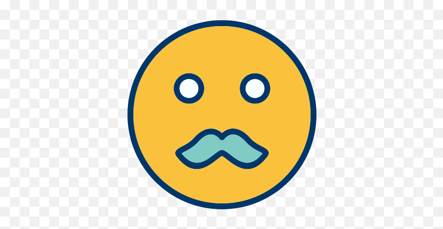 Emoticon Face Moustache Smiley Free - Emoticon Emoji,Oo Emoticons