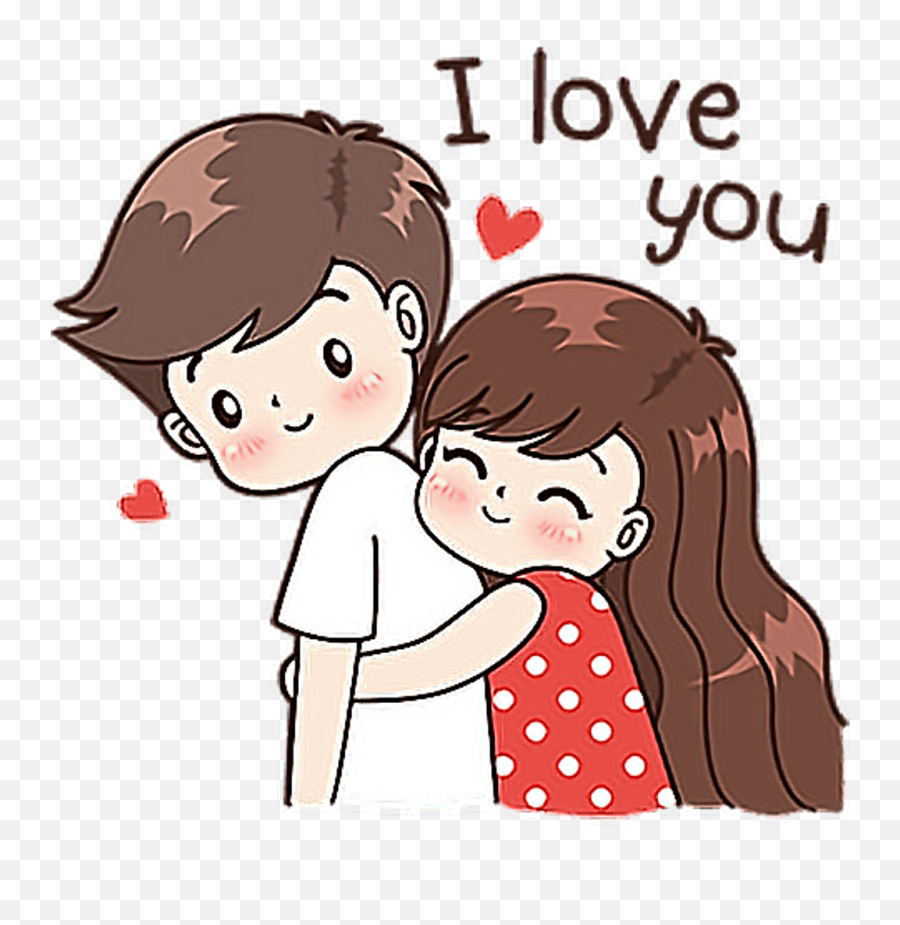 Video Clipart - Love You Cute Couple Hd Png Download Love Cute Couple Clipart Emoji,I Love U Emoji