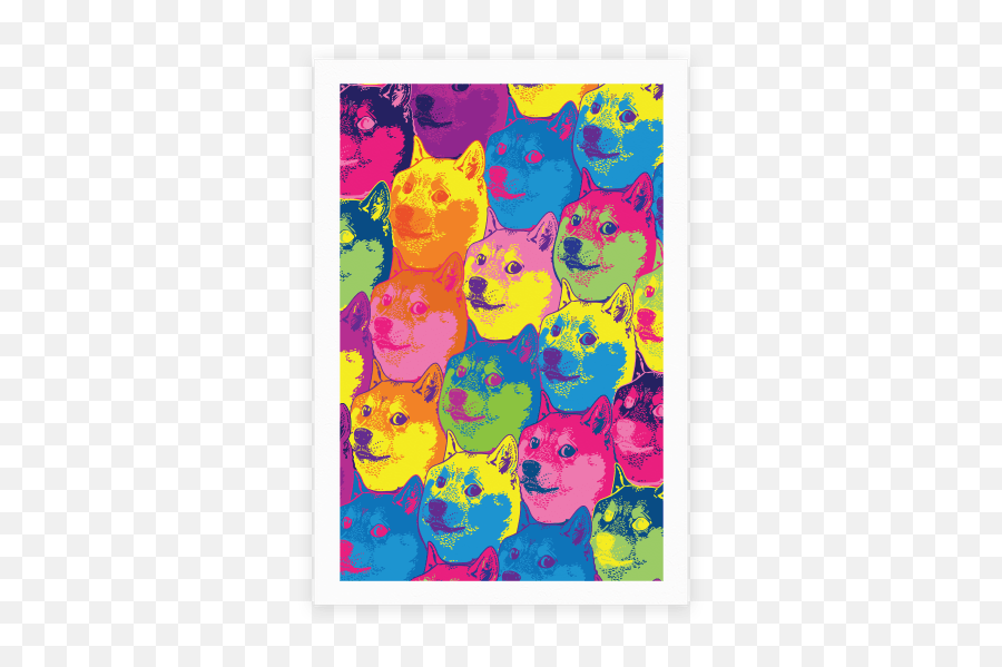 Sleep Posters Lookhuman - Pop Art Pillow Png Emoji,Free Emoticons To Use Doge