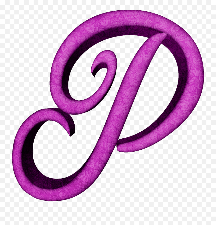 Lettering Alphabet Monogram Alphabet - Purple Cursive P Emoji,The Word Yasmin Made In Emojis