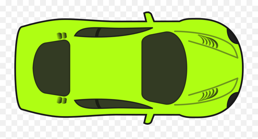 Free Clip Art Green Racing Car - Transparent Background Car Clipart Top View Emoji,Race Car Emoticon