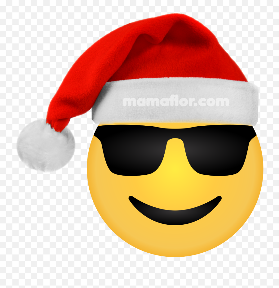 Gorro Navidad Png - Emoji Lentes Cool Christmas Smiley Emoji Christmas Smiley Face,Smiling Face Emoji