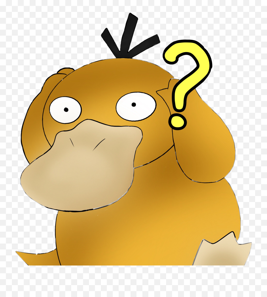 Pokemon Confused Psyduck Drawing - Psyduck With Question Mark Emoji,Emoji Pokemon Set