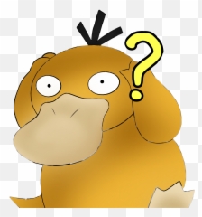 Pokemon Confused Psyduck Drawing - Psyduck With Question Mark Emoji,Emoji Pokemon Set