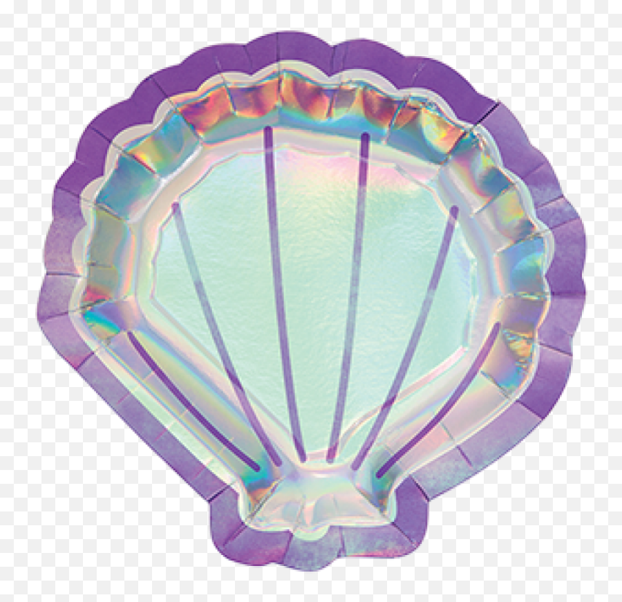 Mermaid Shine Iridescent Shaped Shell Dinner Plates 22cm 8 Pack - Amscan Creative Converting Iridescent Mermaid Party Shaped Paper Plates Emoji,Catwoman Emoticons