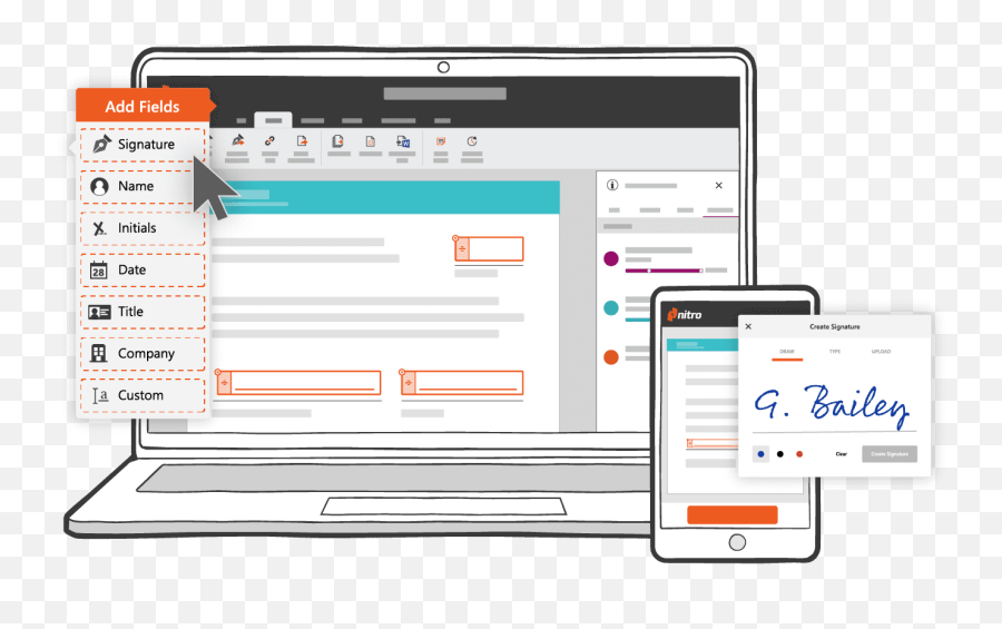 Secure Online Electronic Signatures Nitro Sign - Technology Applications Emoji,Do You Need Nitro To Add Custom Emoticons