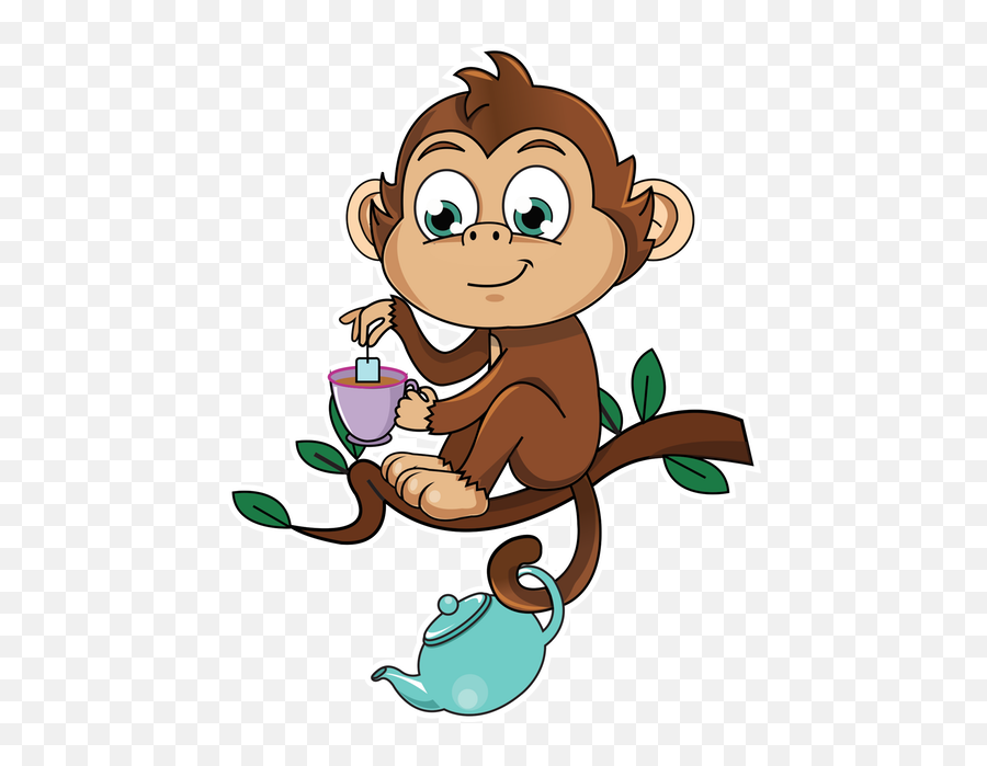 Cute Monkey Stickers By Dominik Fenzl - Transparent Monkey Sticker Emoji,Pictures Of Cute Emojis Of A Lot Of Monkeys