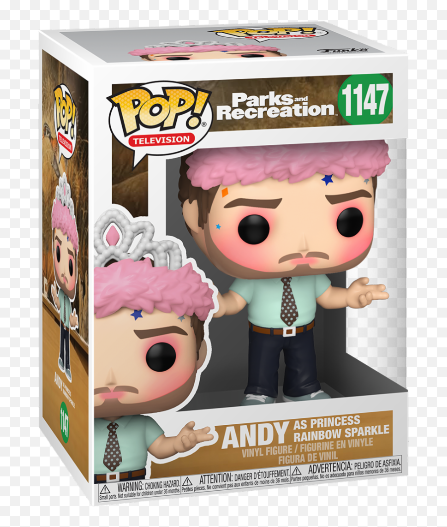 Funko Pop Tv Parks U0026 Recreation U2013 Forbiddenplanet - Pop Tv Parks Recreation Andy As Princess Rainbow Sparkle Emoji,Ron Swanson Not Good Emotions