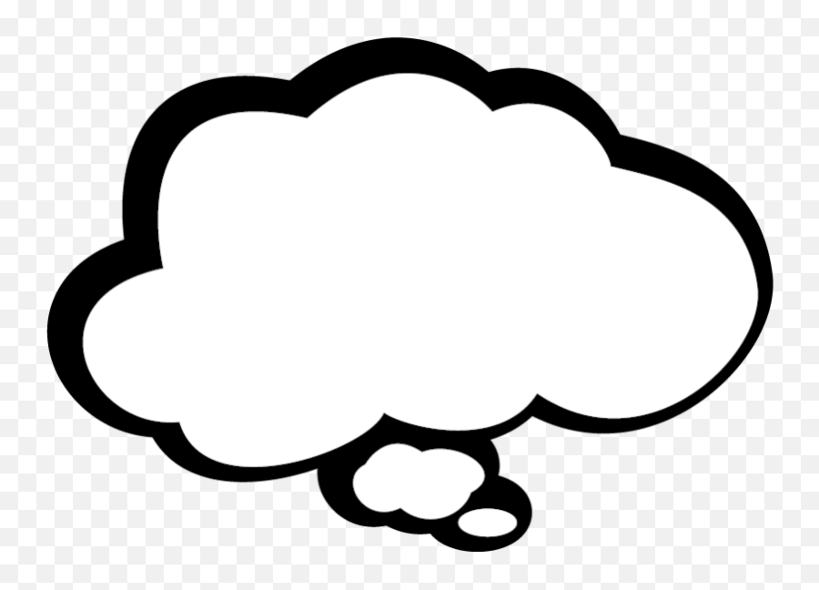 Think Bubble Comic Png Transparent Png - Thought Bubble Png Emoji,Thinking Cloud Emoji
