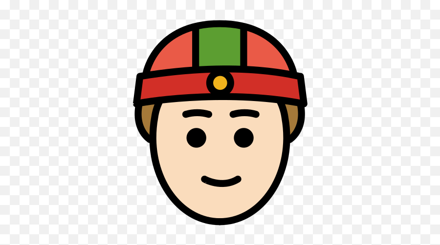 Hombre Con Gorro Chino Tono De Piel Claro Emoji - Portable Network Graphics,Pi?atas Navide?as De Emojis