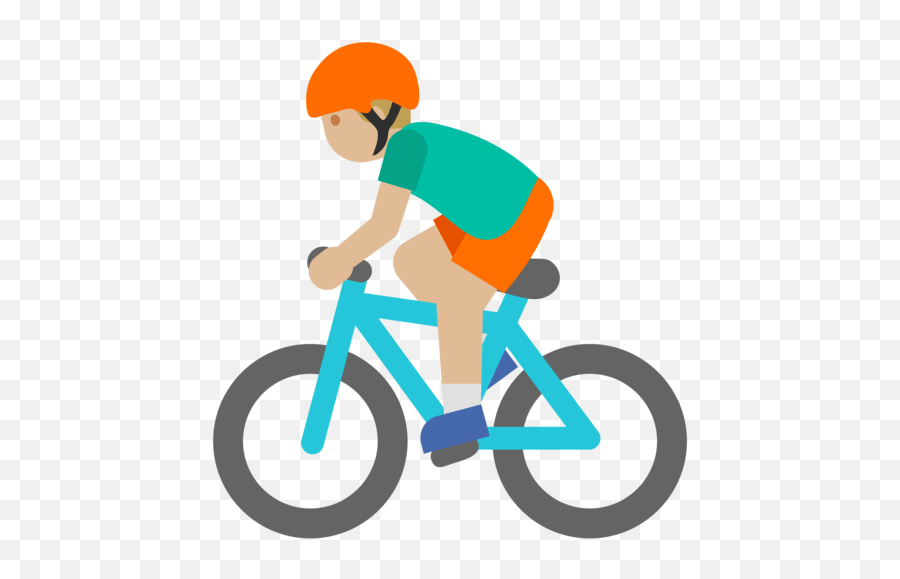 U200d Man On Bicycle In Medium Light Skin Tone Emoji,Google Emojis Vector