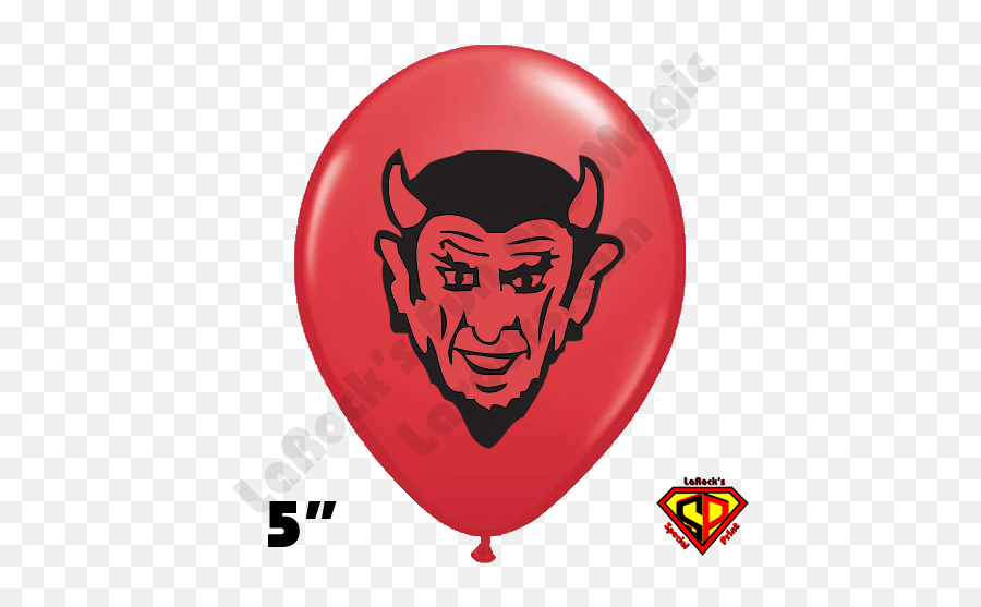 5 Inch Round Devil Head Balloon Qualatex 100ct Emoji,Big Devil Emoji