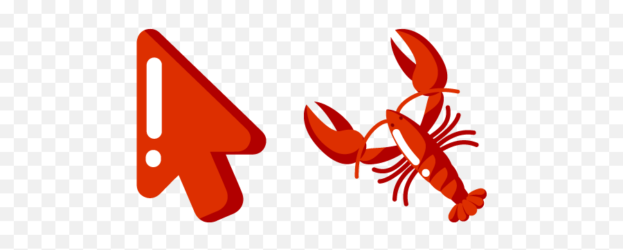 Minimal Lobster Cursor U2013 Custom Cursor Emoji,Boomerang Emoji