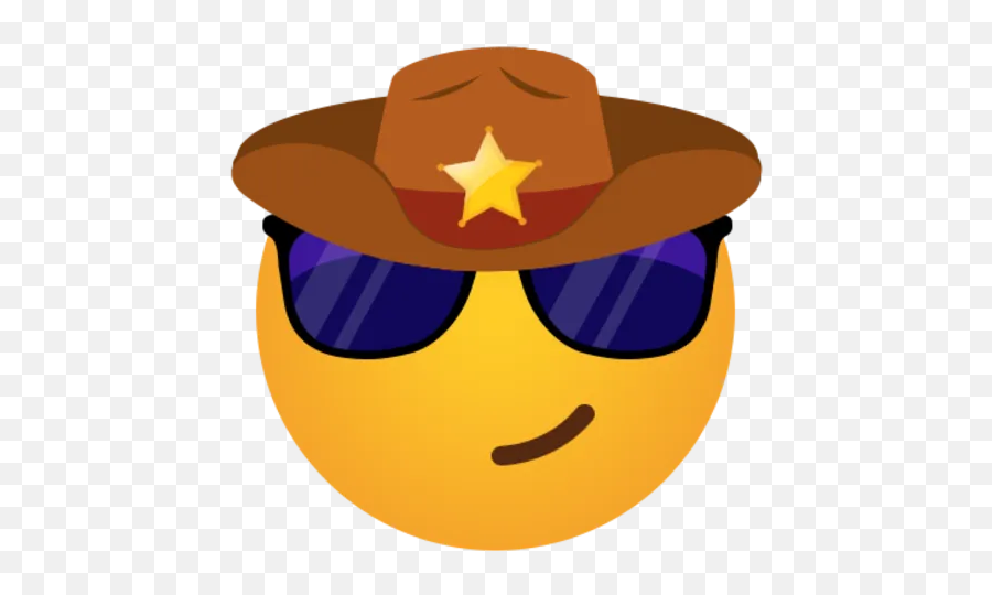Emoji 4 By Ht - Sticker Maker For Whatsapp,Smiley Face Emoji With Cowboy Hat