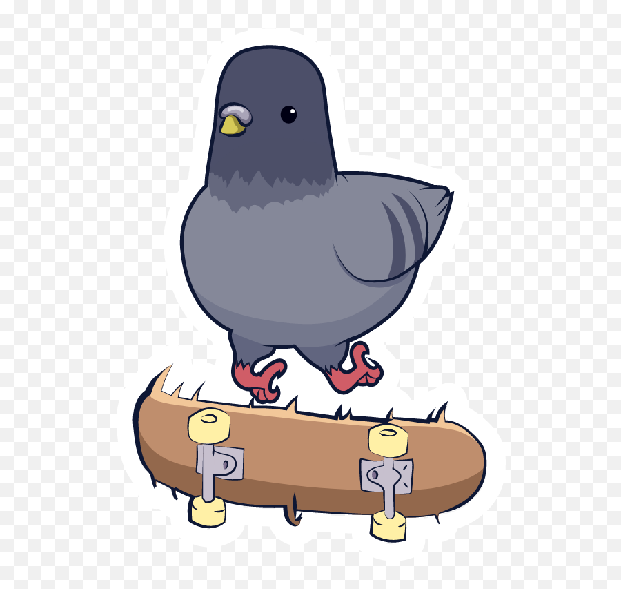 Pigeon Kickflip Skate Stickers Skateboard Stickers - Pigeon Kickflip Emoji,Kyocera Hydro Wave Emojis