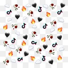 Tiktokemojibackground Tiktok Emoji - Girly,Dripping Heart Emoji