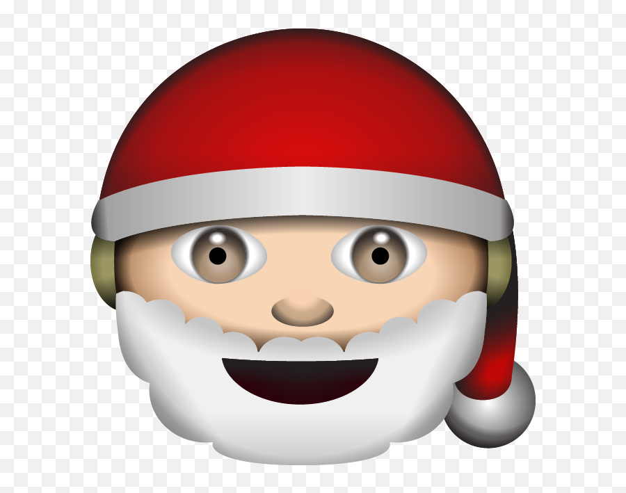 Download White Santa Claus Emoji - Santa Claus Emoji Transparent,Santa Emoji