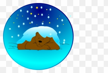 Free Sleeping Bear Clipart Download Free Clip Art Free - Bear In Snow Clipart Emoji,Guess The Emoji Bear And Fire