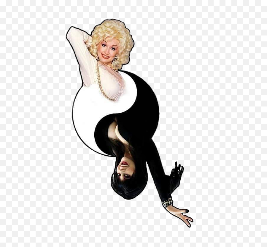Dollyparton Elvira Sticker - Dolly Parton Yin Yang Emoji,Dolly Parton Emoji