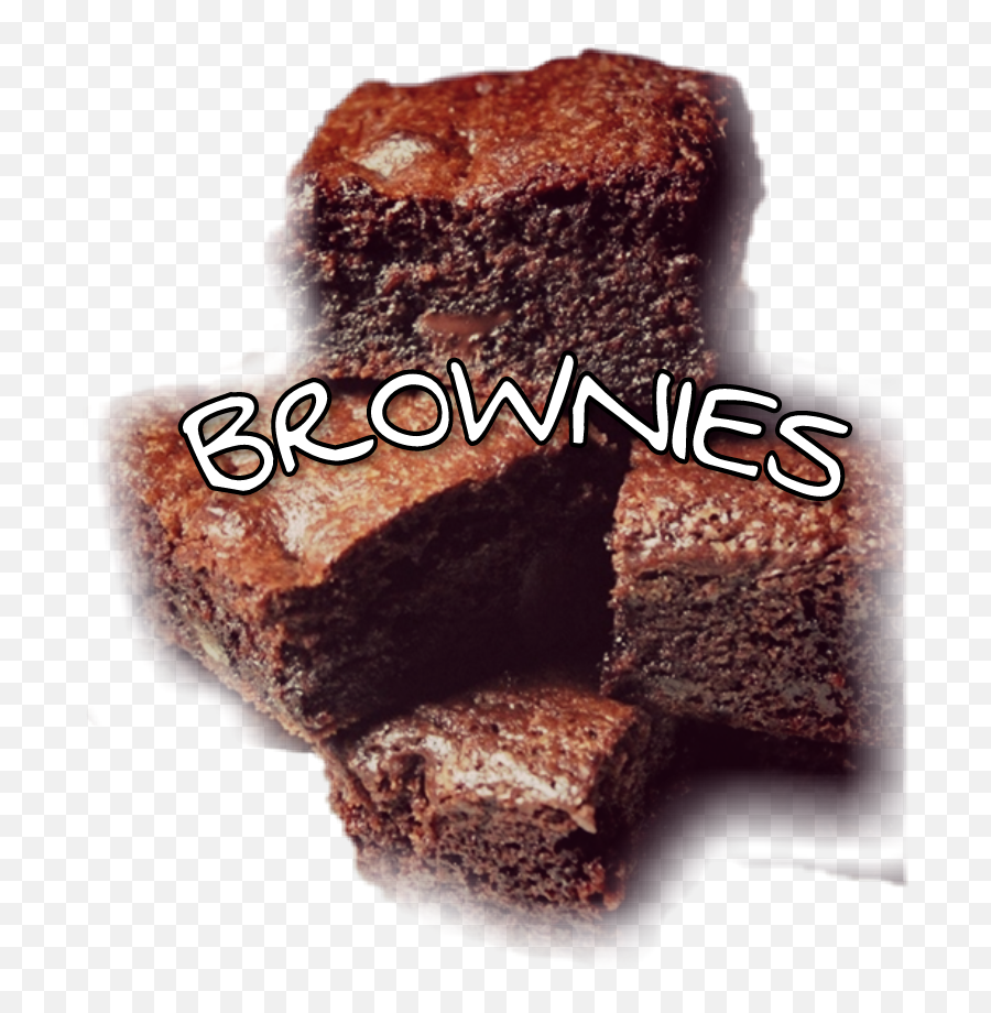 Brownies Sticker - Brownies Yummy Tummy Emoji,Emoji Brownies