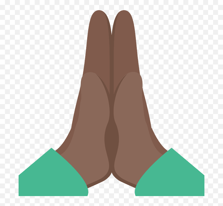 Folded Hands Emoji Clipart - Round Toe,Praying Hands Emoji Download