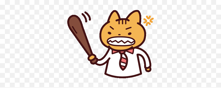 Cat Reactions Sticker - Cat Reactions Baseball Bat Bat Beisbol Sticker Emoji,Facebook Emoticons Baseball Bat