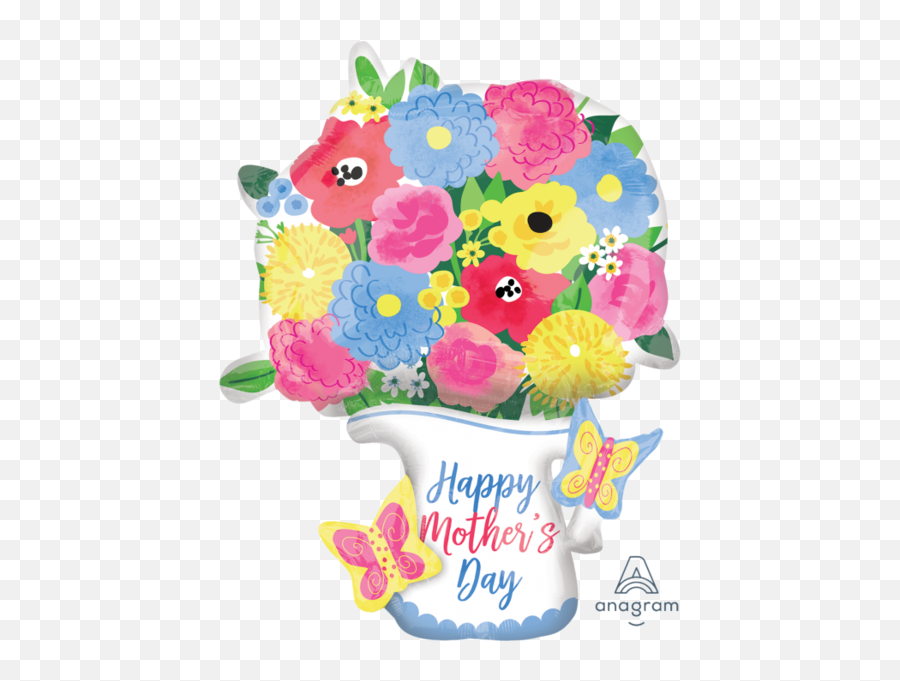 Products U2013 Tagged Moms Day U2013 City Balloons - Happy Day Balloon With Flowers Emoji,Cute Emojis Of Mothers Day