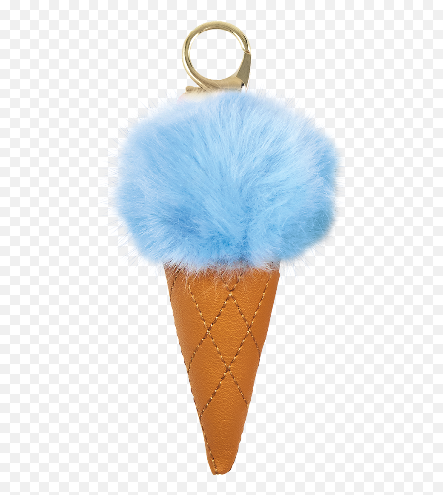 Ice Cream Furry Pom - Pom Clip Blue Soft Emoji,What Is The Ice Cream Emoji