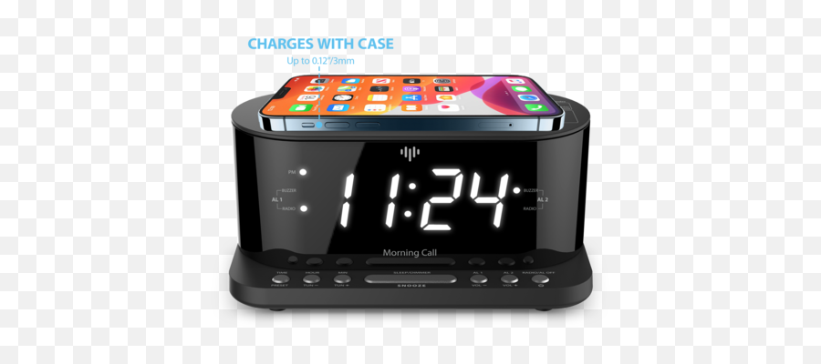 Morning Call 5q - Clock Digital Radio Alarm Charging Wireless Emoji,Emoji Digital Alarm Clock Radio