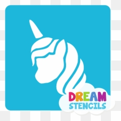 Unicorn Head Glitter Tattoo Stencil - Language Emoji,Unicorn Head Emoji