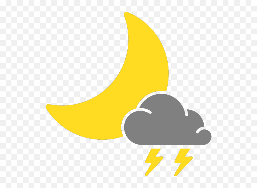 Simple Weather Icons Scattered Thunderstorms Night Svg Emoji,Weather Emojis Images