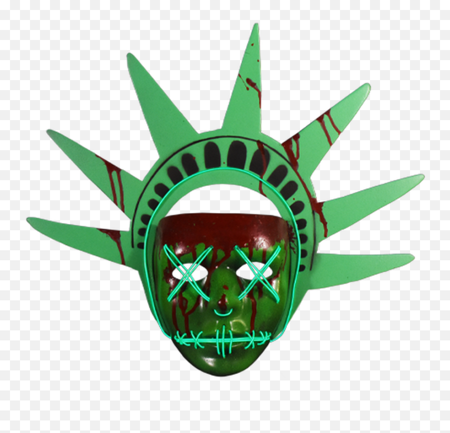 Election Year Lady Liberty Light Up Mask - Purge Lady Emoji,Libert Emoji