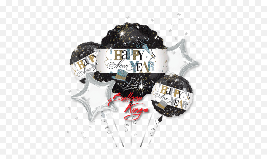 New Year Champagne Bottle Bouquet D - Balloon Kings Emoji,New Years Eve Emoji