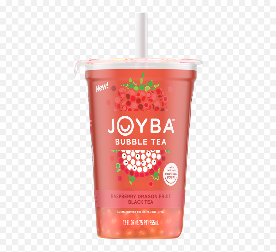 Raspberry Dragon Fruit Joyba Bubble Tea Emoji,Boba Tea Emoji