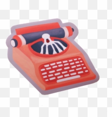 Pink Typewriter Sticker The Squeakeasy Emoji,Red Telephone Emoji