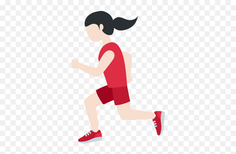 U200d Woman Running Light Skin Tone Emoji - Girl Running Gif Transperent,Emoji Joggers For Kids Girls
